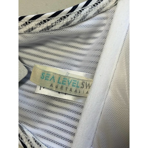 SEA Level Swim Positano Navy Stripe Cross Front B-DD Cup Bikini Top NWOT size 10 - Picture 8 of 8